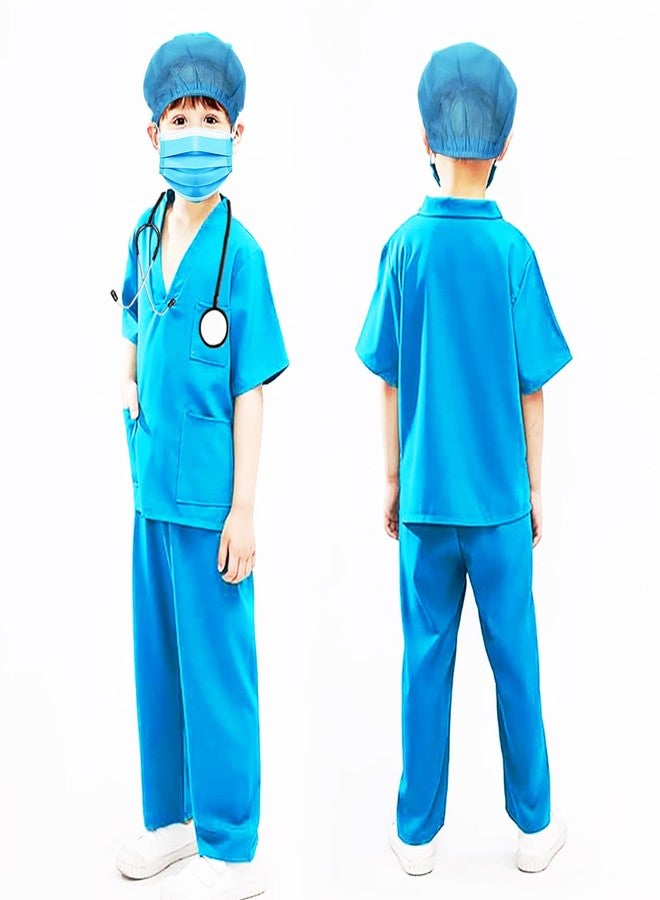 Fancy Agents Doctor dress for kids | Surgeon Dress | Doctor with Surgeon Dress Combo| Surgeon Costume for Kids| Doctor Surgeon Fancy Dress Costume for Kid Boy/Girls (4-5 Years, Surgeon) - Image 1